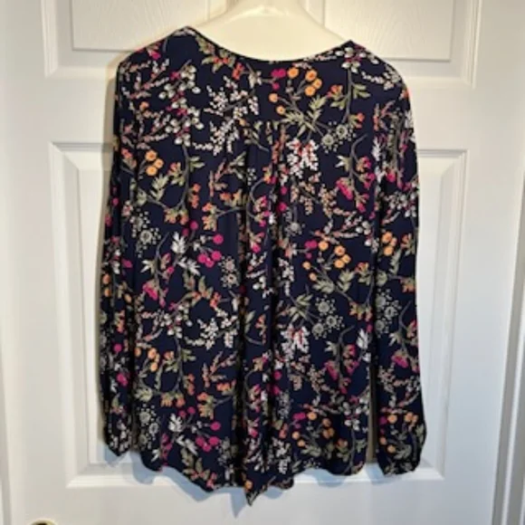 St Johns Bay Floral Pattern Blouse, 1X - Picture 6 of 8